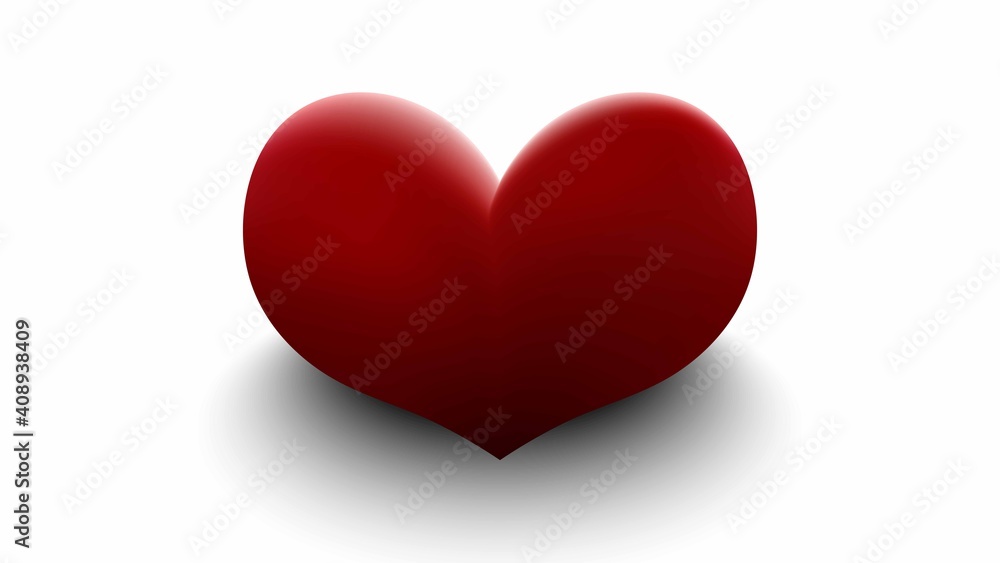 Cute 3d realistic love icon. Eps10 vector Cute 3d realistic love icon. Eps10 vector