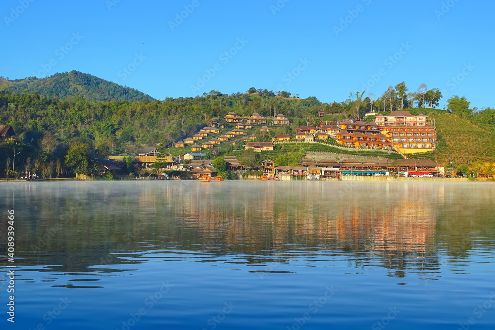 Fototapeta premium Beautiful village in nature Baan Rak Thai.