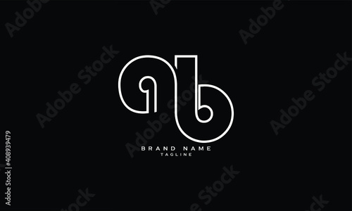 AB, BA, A AND Abstract initial monogram letter alphabet logo design