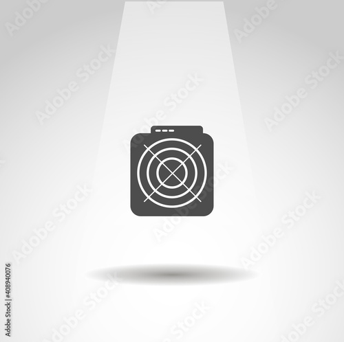 asic miner vector icon, asic miner simple isolated icon