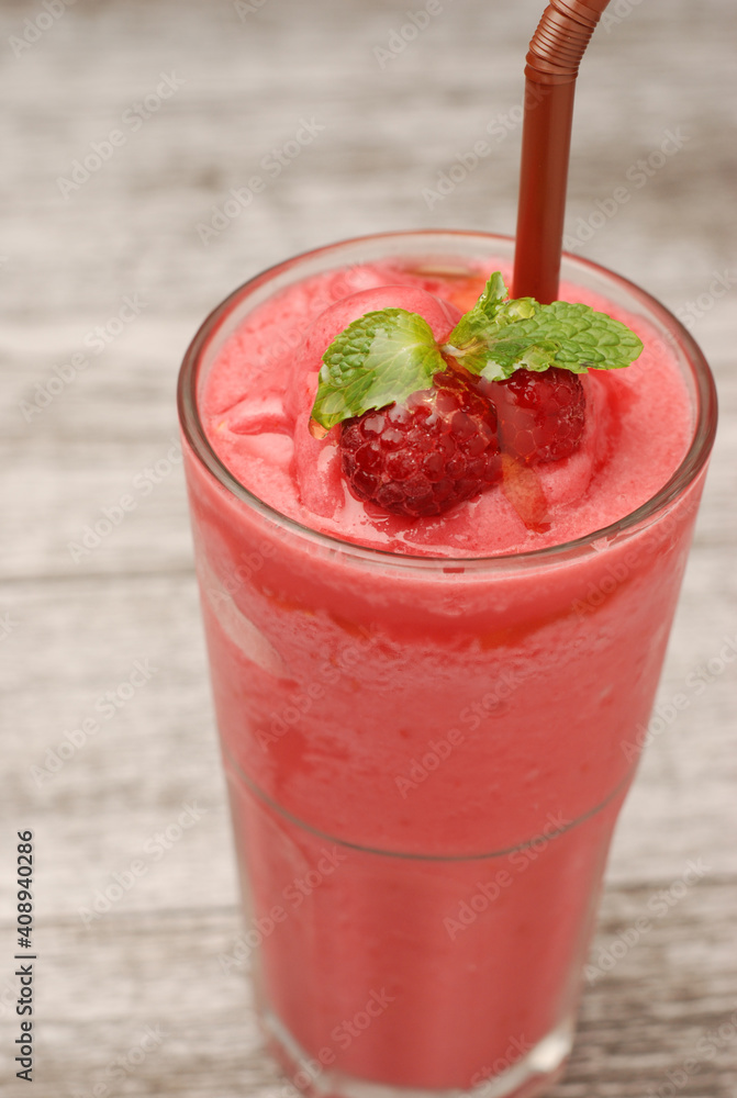 mixed berries with yogurt smoothies on the table mixed berries with yogurt smoothies on the table