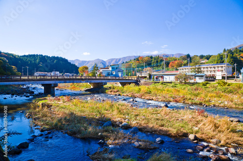 Shiobara Onsen is a hot spring town, located in Tochigi prefecture. The town is fairly developed with several large hotels, it is surrounded by woods and mountains.   © Tanya
