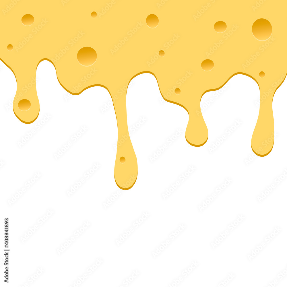 A dripping cheese on a white background. This creativity will bring success in your business project. Vector illustration A dripping cheese on a white background. This creativity will bring success in your business project. Vector illustration