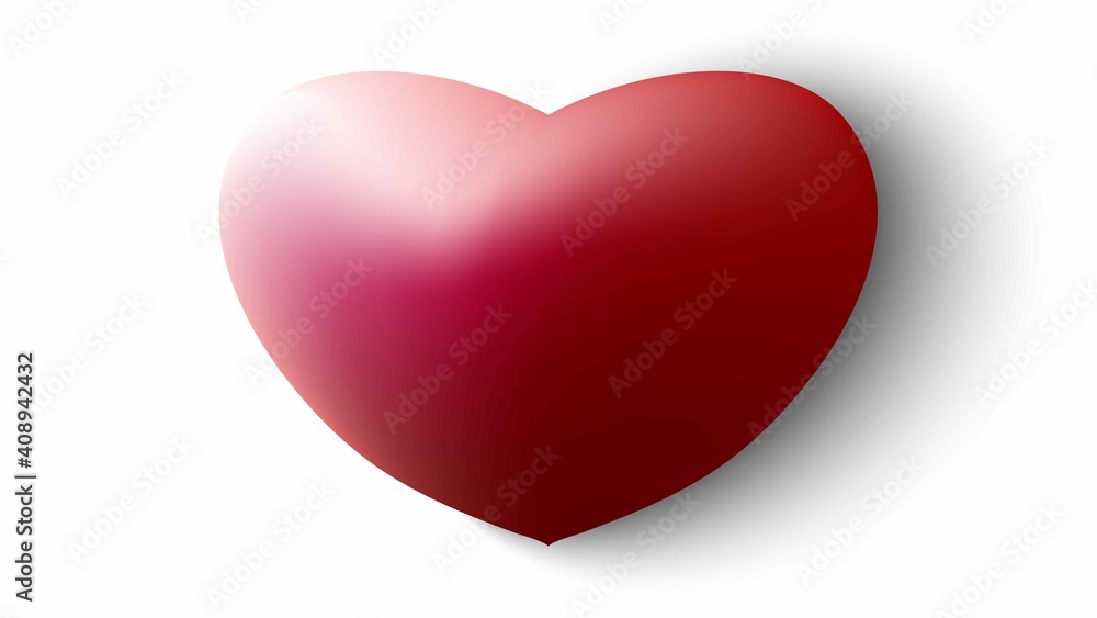 Cute 3d realistic love icon. Eps10 vector Cute 3d realistic love icon. Eps10 vector
