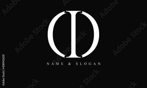 OI, IO, O, I abstract letters logo monogram