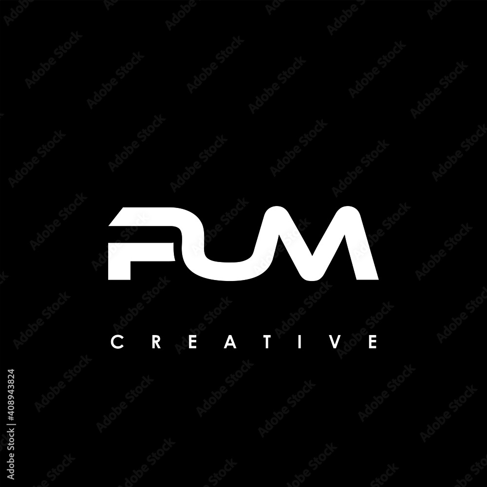 PUM Letter Initial Logo Design Template Vector Illustration PUM Letter Initial Logo Design Template Vector Illustration