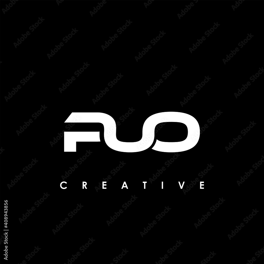 PUO Letter Initial Logo Design Template Vector Illustration PUO Letter Initial Logo Design Template Vector Illustration
