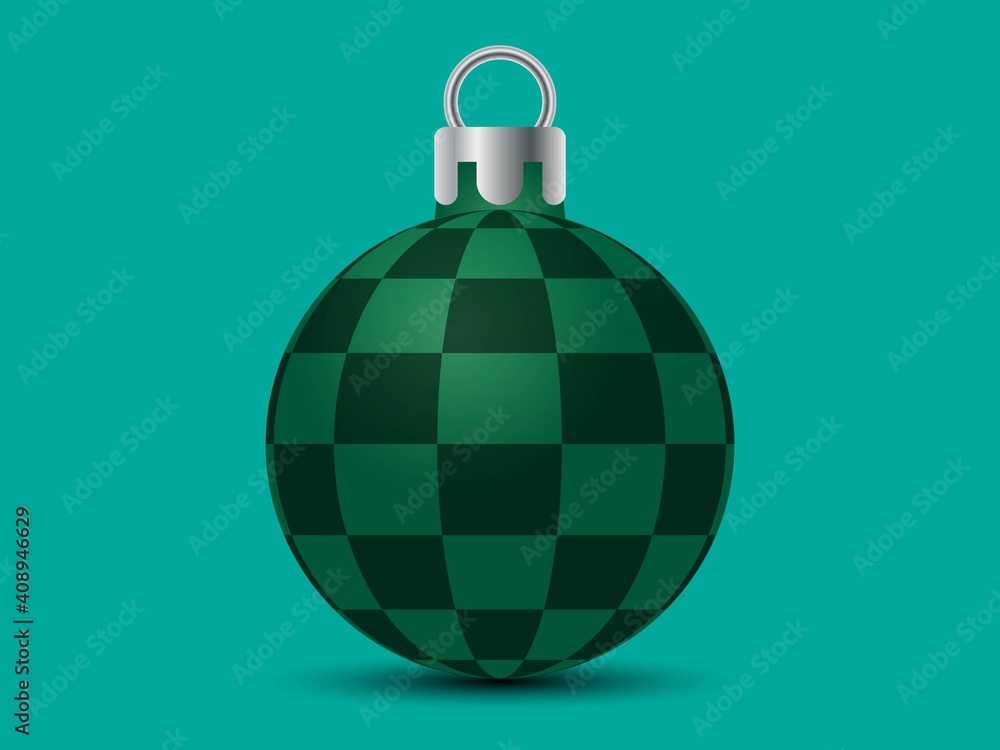 Fototapeta premium クリスマスオーナメント 和柄 緑