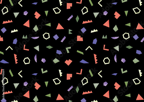 カラフルな模様_シームレス06