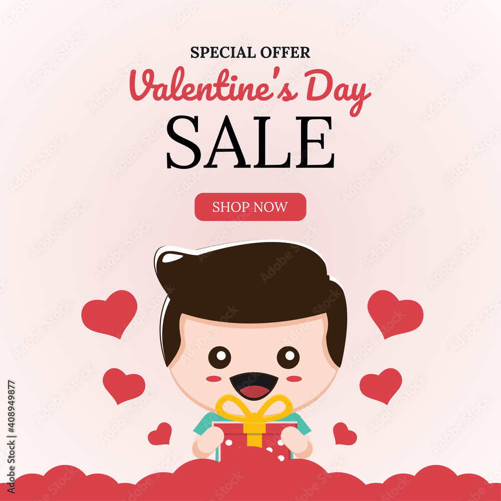 valentine's day sale banner
