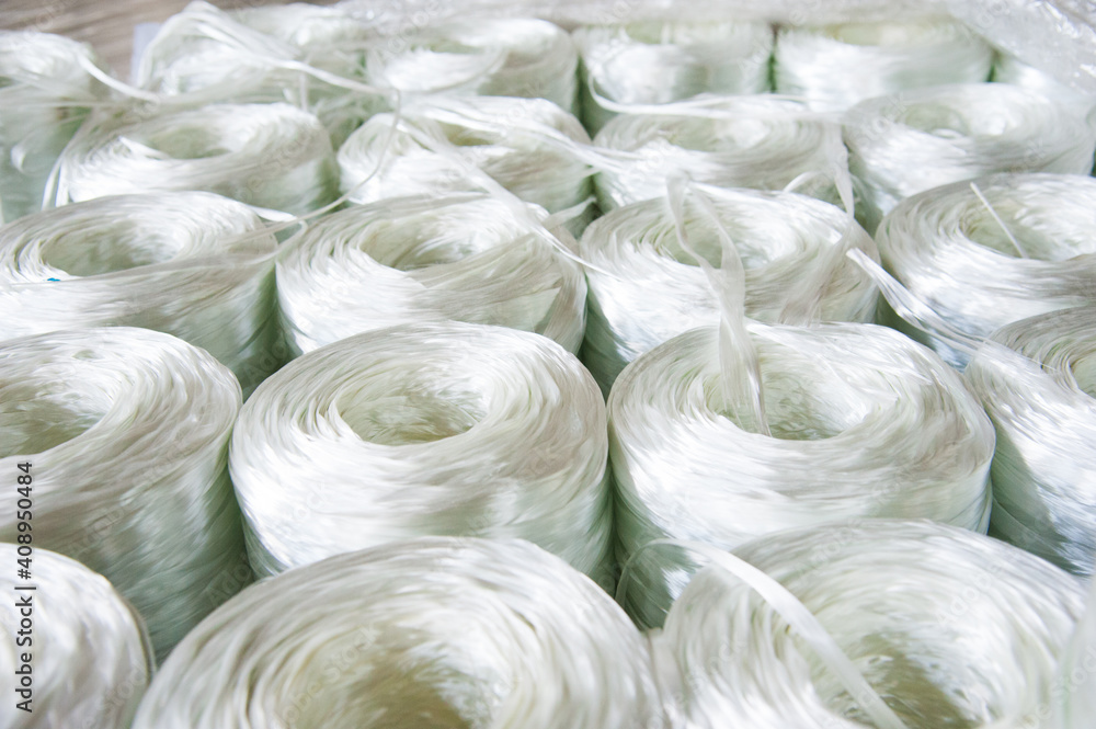 Wall Mural Producing fiberglass rods - manufacture of composite reinforcement