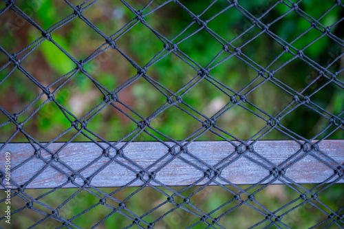Close up view of a safety Net, used to prevent accidental falling down.