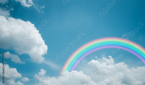 rainbow in cloudy sky