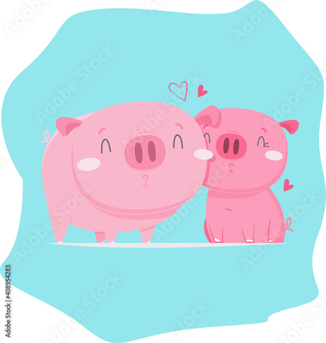 beautiful bright color illustration on the theme of love