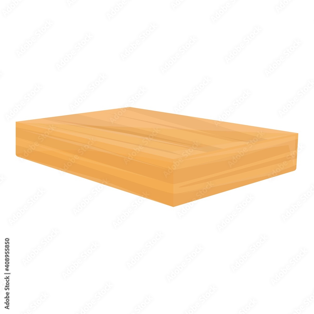Clean tree plank icon. Cartoon of clean tree plank vector icon for web design isolated on white background Clean tree plank icon. Cartoon of clean tree plank vector icon for web design isolated on white background