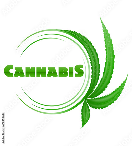 cannabis marijuana leaf medicinal drug legalization vector illustration