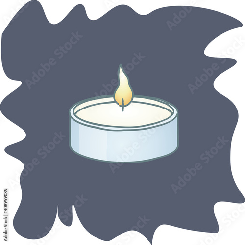 beautiful vector colored candle for spa, meditation and relaxation