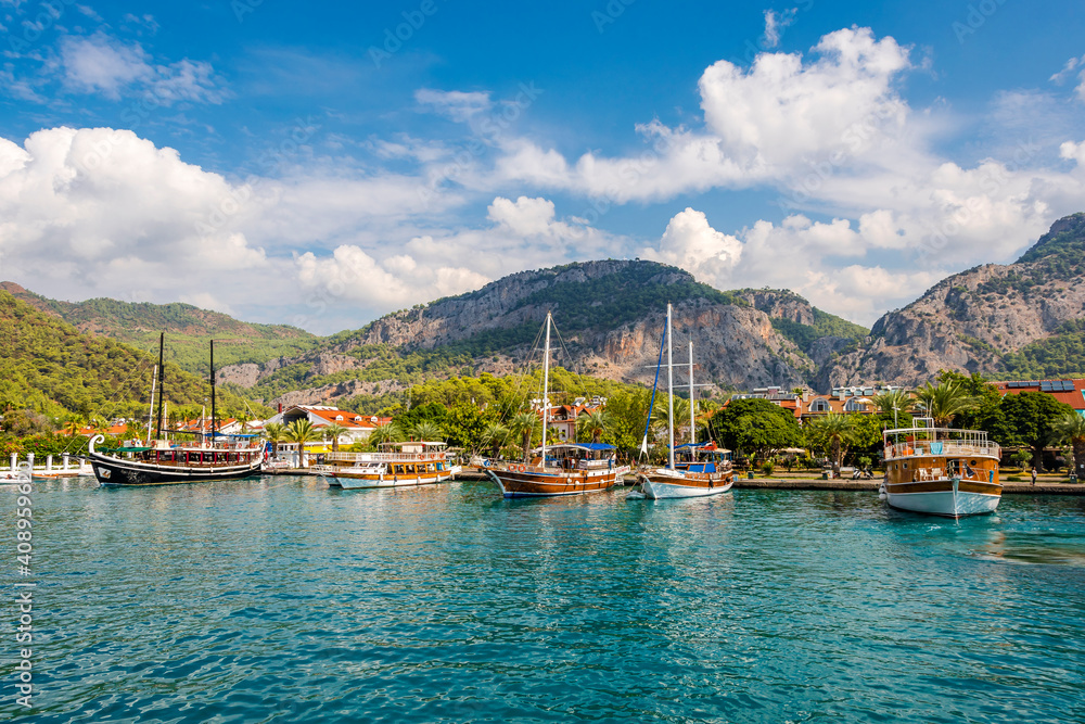 Gocek Town view in Turkey