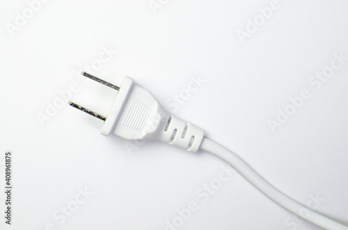 Wallpaper Mural Cable plug about electronic charging and mobile equipment also USB cables. DC AC voltage on white background Torontodigital.ca