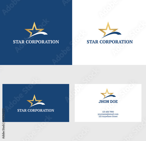 Classic and unique star company logo design