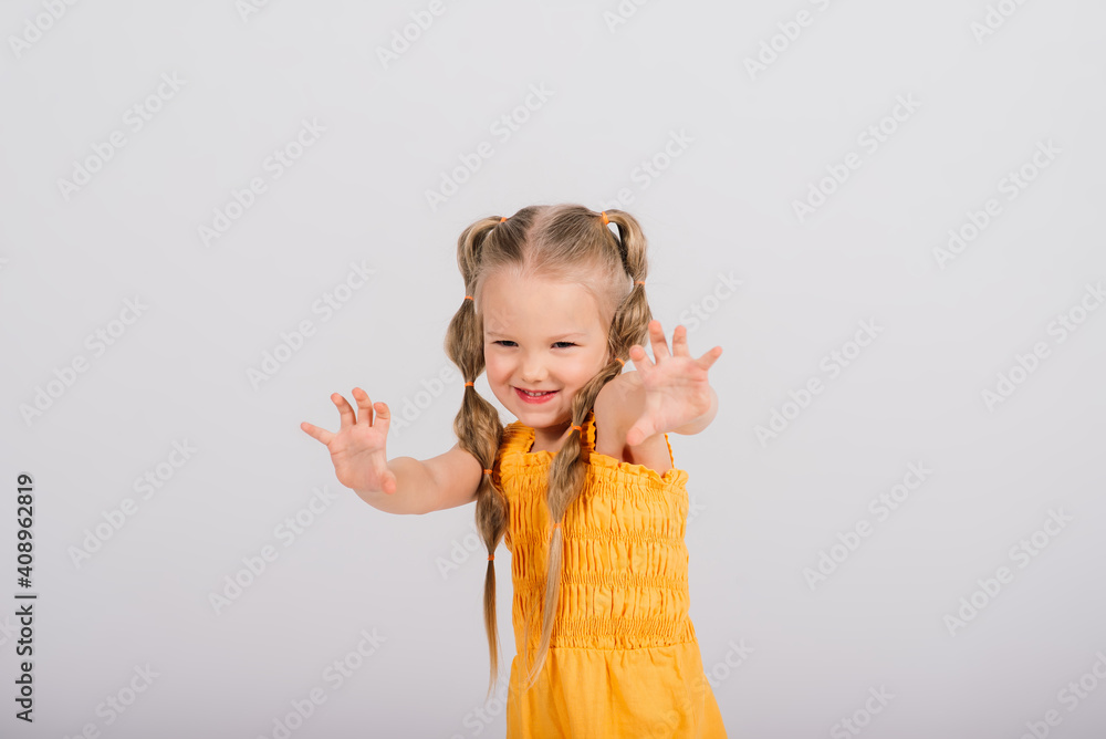 Portrait of a beautiful and confident girl isolated on white Portrait of a beautiful and confident girl isolated on white