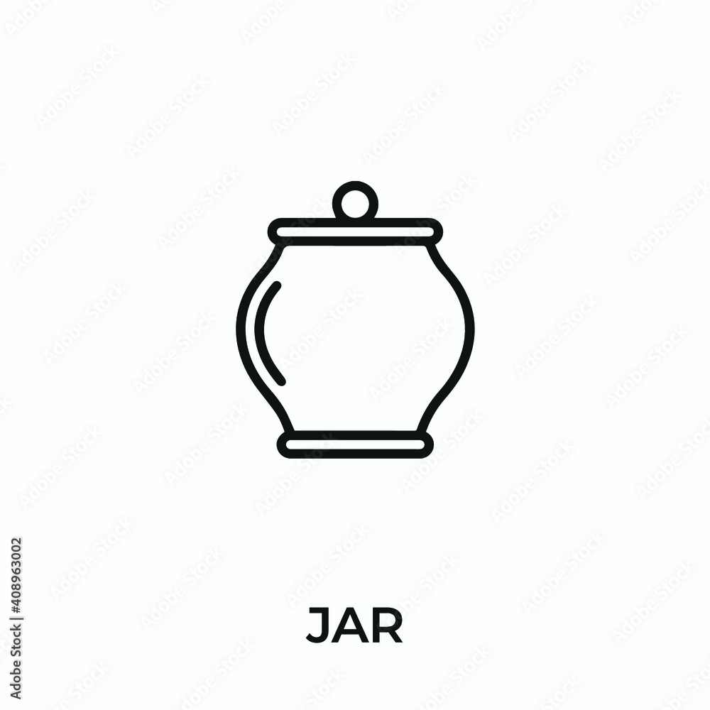 jar icon vector. jar sign symbol for modern design. Vector illustration jar icon vector. jar sign symbol for modern design. Vector illustration