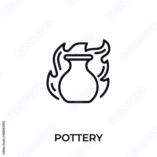 pottery icon vector. pottery sign symbol for modern design. Vector illustration	