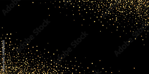 Gold confetti luxury sparkling confetti. Scattered