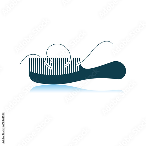 Hair In Comb Icon