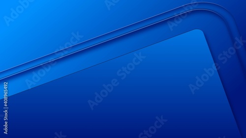 Abstract background of graphic elements - frame and background in blue gradient with space for your text - 3D Illustration
