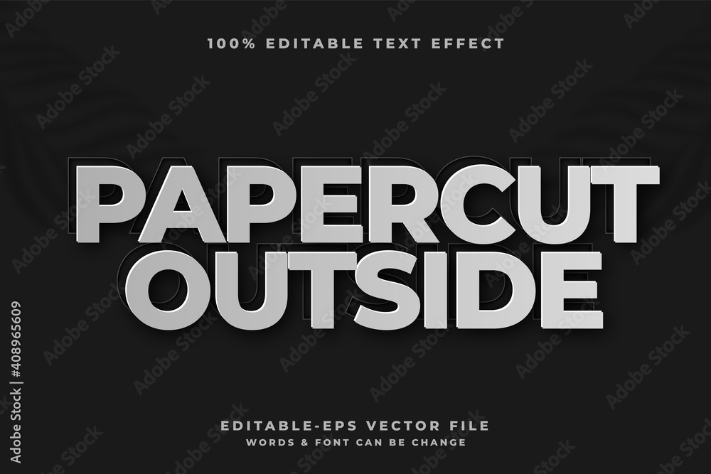 Paper cut out style editable text effect Premium Vector Paper cut out style editable text effect Premium Vector