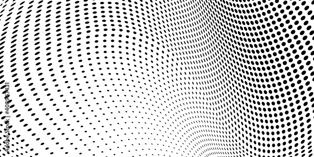 Abstract halftone wave dotted background Abstract halftone wave dotted background