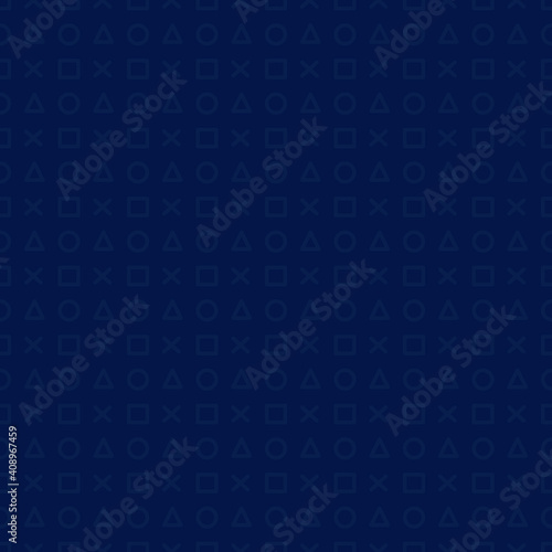 Modern Blue Geometry icon on white background. Game wallpaper concept.Seamless Pattern.