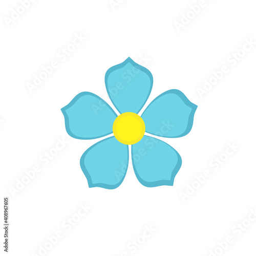 Design icon vector illustration of a flower (chamomile, cornflower, daffodil).