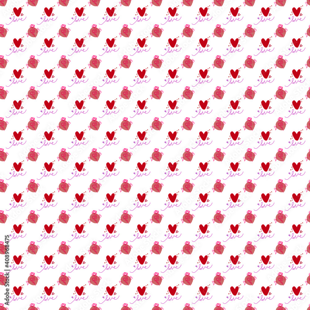 red hearts background seamlees red hearts background seamlees