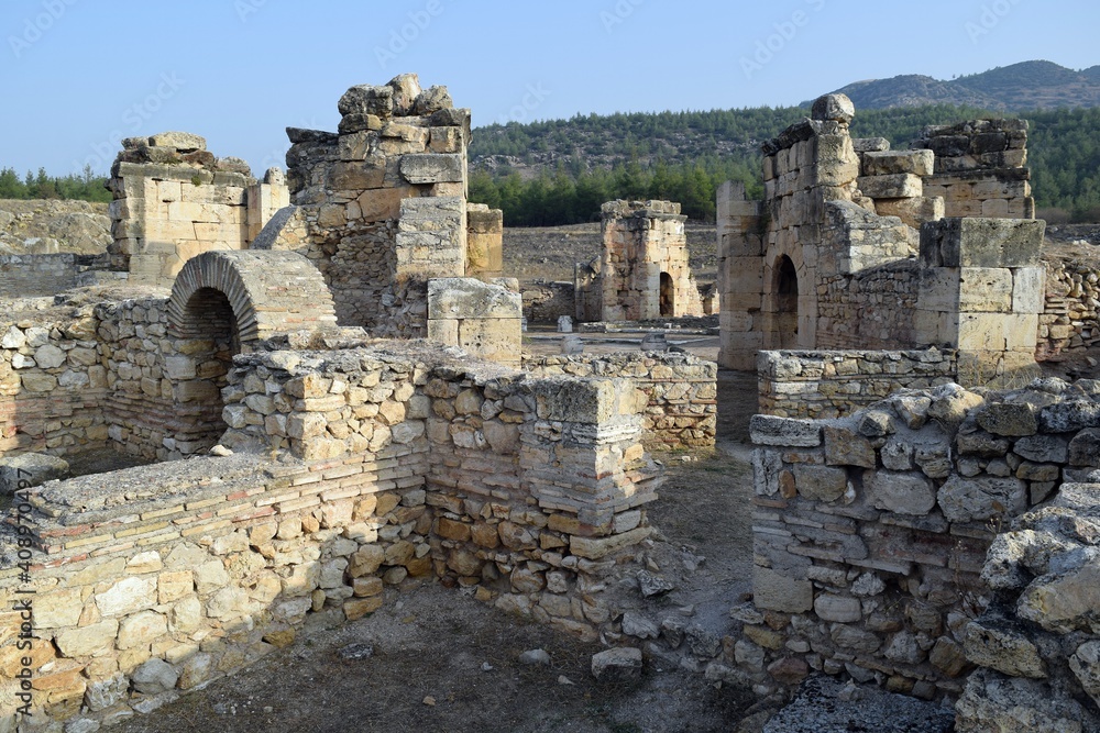 Ruins of the ancient city of ancient Hierapolis