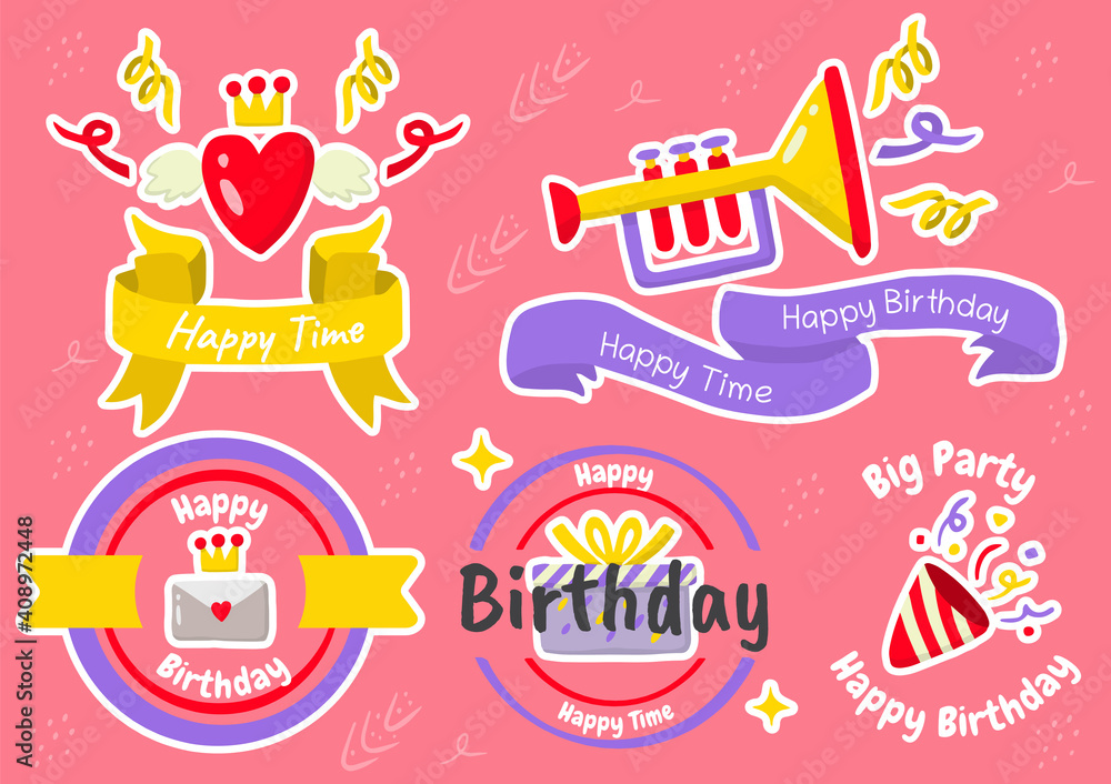 Party label Vector Logo for banner