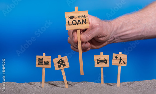 Fotografiet Concept of personal loan