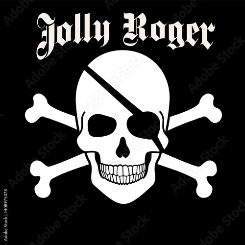 pirate sign with skull and bones- Jolly Roger, grunge vintage design t shirts
