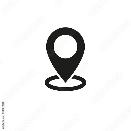 Location icon. Simple vector illustration on a white background