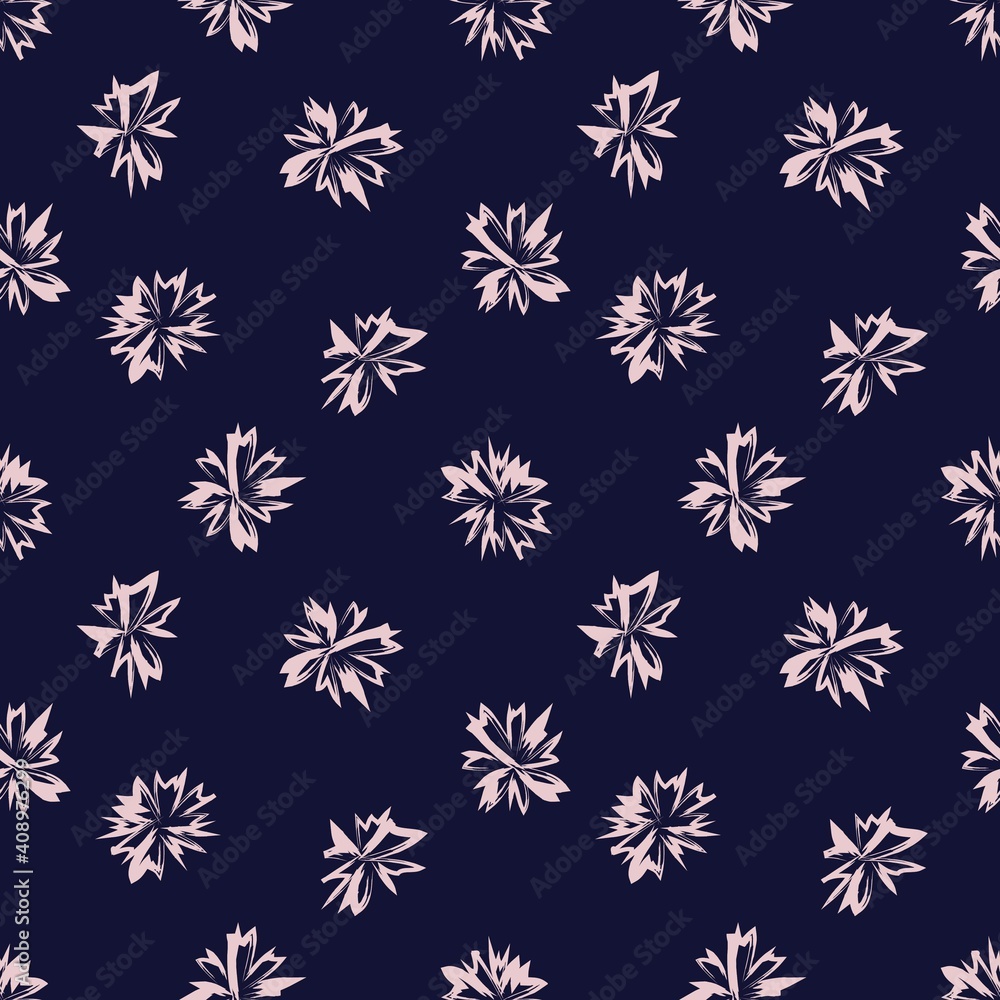 Pink and Navy Floral Brush strokes Seamless Pattern Background Pink and Navy Floral Brush strokes Seamless Pattern Background
