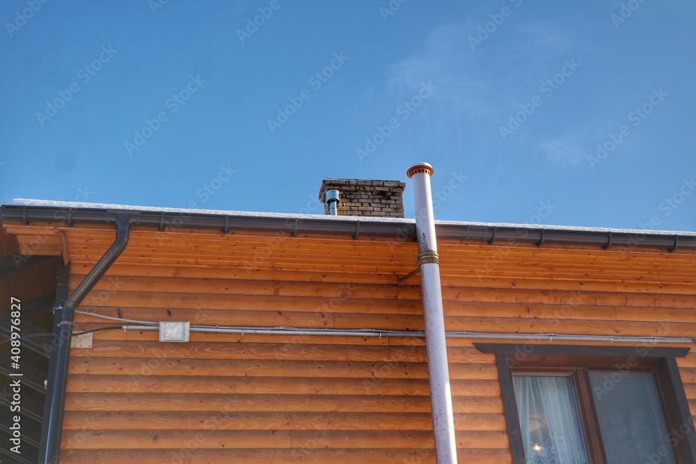 Fototapeta premium chimney on a roof