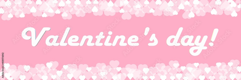 Valentines day background with hearts