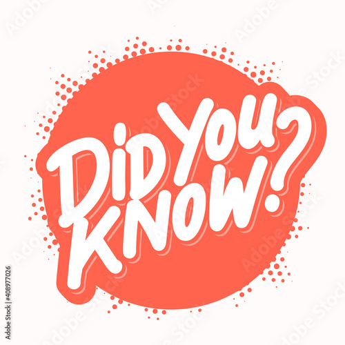 Did you know. Vector banner.