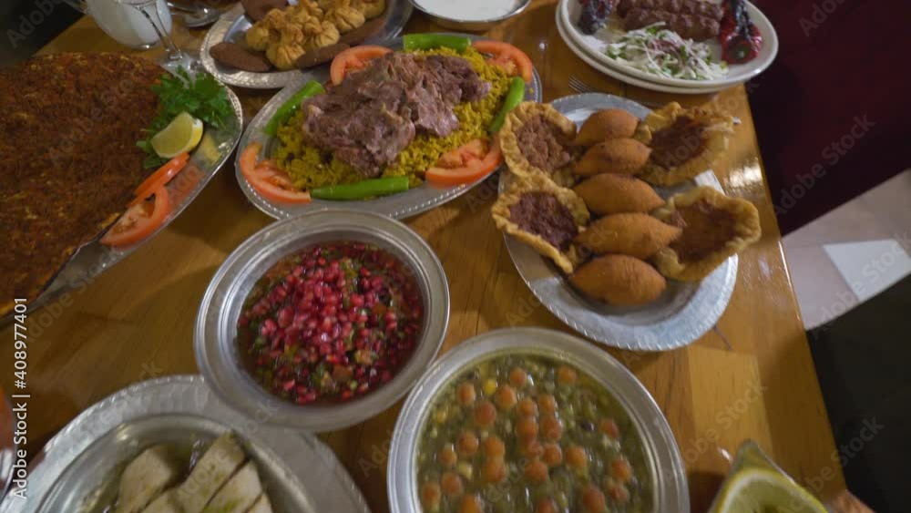 Close-up view of regional gaziantep food. Delicious Turkish cuisine Close-up view of regional gaziantep food. Delicious Turkish cuisine