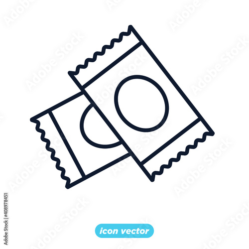 Sachet icons. sugar powder packet icon. Packet soluble powder symbol Vector illustration