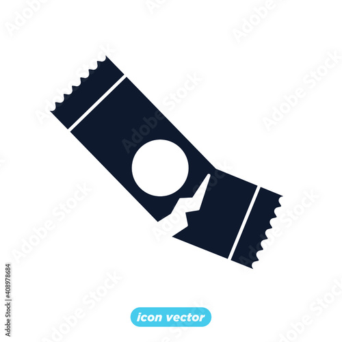 Sachet icons. sugar powder packet icon. Packet soluble powder symbol Vector illustration