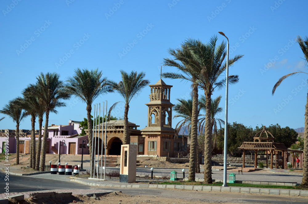 Streets, buildings,detales. Sharm El Sheikh, Egypt 