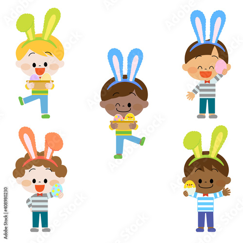 モコモコうさ耳の子供達