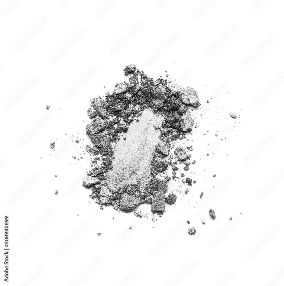 Crushed eyeshadows on white background Crushed eyeshadows on white background
